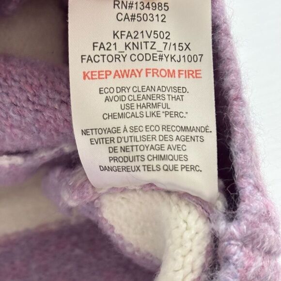 For love & lemons maud crop sweater vest purple striped NEW - Picture 8 of 12